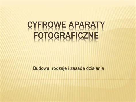 PPT Cyfrowe Aparaty Fotograficzne PowerPoint Presentation Free