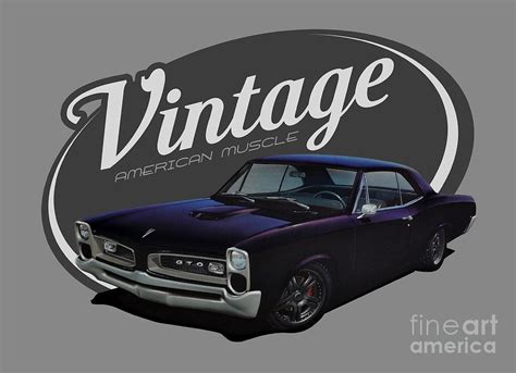 Vintage Gto Digital Art By Paul Kuras Pixels