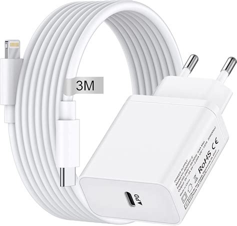 Cargador Iphone Carga Rapida Con Cable M Certificado Apple Mfi W