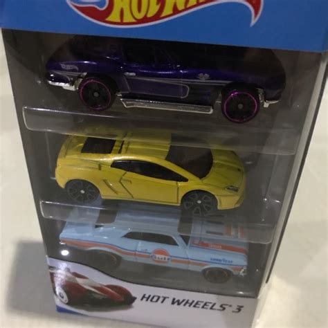 Hot Wheels 3 Pack Corvette Lamborghini Gallardo Ford Shopee Malaysia