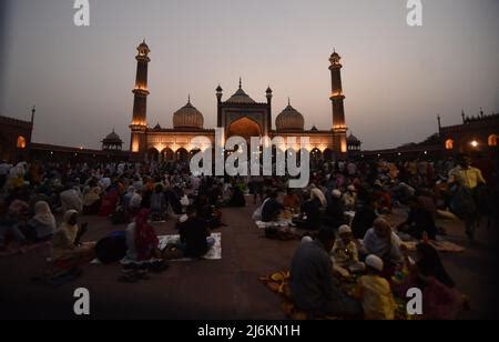 Festival Of Eid Ul Fitr Being Celebrated At The Jama Masjid Mosque In