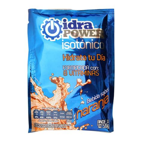 Polvo Para Preparar Bebida Idra Power Sabor Naranja 50 G Walmart