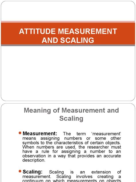 Attitude Measurement Scaling | PDF | Level Of Measurement | Likert Scale