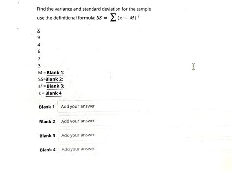 Answered Find The Variance And Standard Bartleby