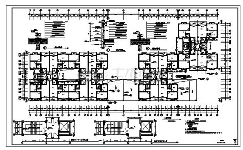 十二层住宅楼全套建筑施工cad图，共十二张土木在线