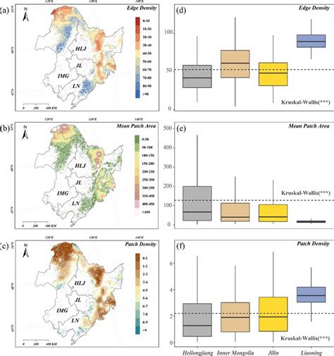 (a)–(c) Spatial patterns of forest fragmentation and (d)–(f) forest... | Download Scientific Diagram