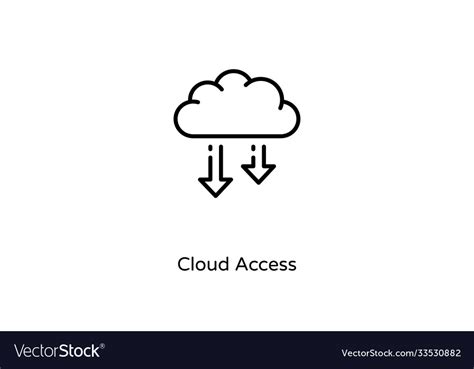 Cloud Access Royalty Free Vector Image Vectorstock