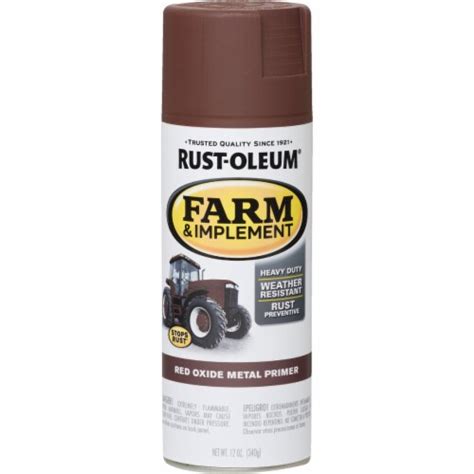 Rust Oleum 12 Oz Red Oxide Metal Primer Farm And Implement Spray Paint