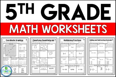 Math For Fifth Graders Worksheets