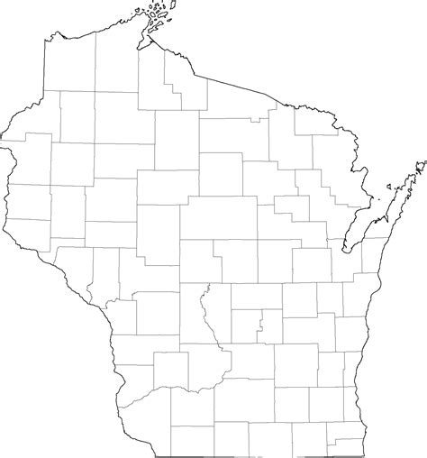 Wisconsin Outline Maps – State Cartographer's Office – UW–Madison