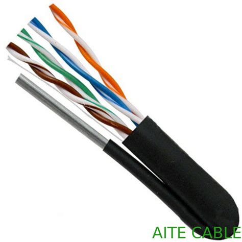 Twisted Network Lan Cable UTP CAT5E MS With Self Supporting Steel