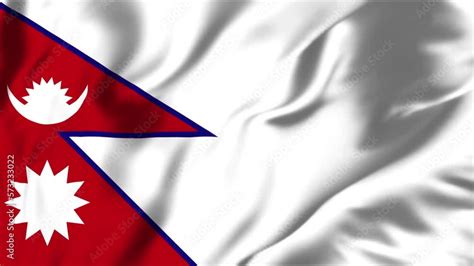 Nepal Waving Flag Flag Of Nepal Animation Nepal Flag Closeup 4k