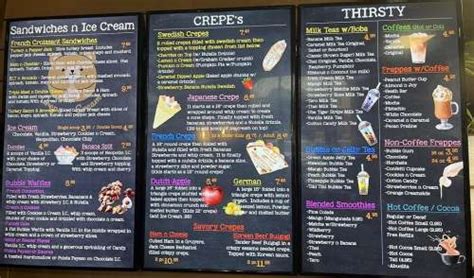 Crepe N Cream Menu In Hemet California Usa