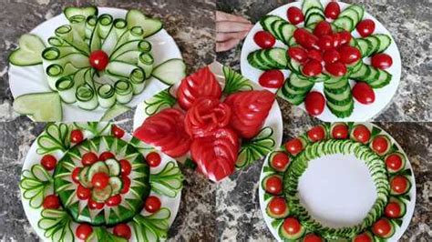 5 СУПЕР СПОСОБОВ Украшения Овощами на Праздничный стол. Как красиво на ...