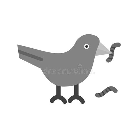 Bird Eating Worm Stock Illustration Illustration Of Design