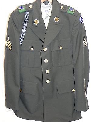 US Military Army Green Dress Uniform Jacket 40R Shirt 16X34 Trousers ...