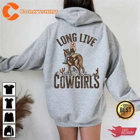 Long Live Cowgirls Western Desert Cactus Wild West Country Girl Sweatshirt Corkyshirt