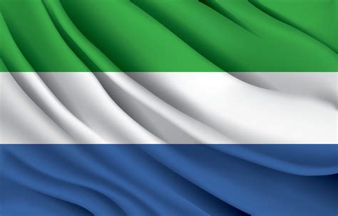 Sierra Leone National Flag Waving Realistic Vector Illustration 9729127