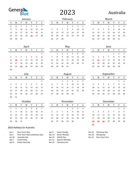 Printable Calendar 2023 Qld Printable Lab Australia Calendar 2023