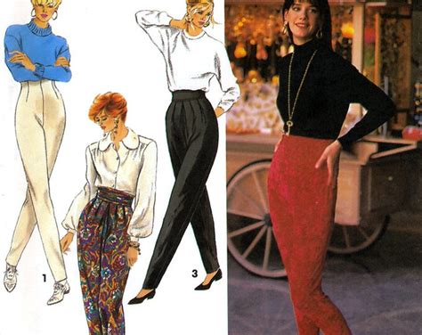 Simplicity 7385 Sewing Pattern For Misses Pleated Or Slim Fitting High