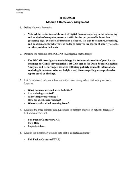 IFT482 589 Module 1 Homework Joel Mutombo IFT 482 IFT482 Module 1