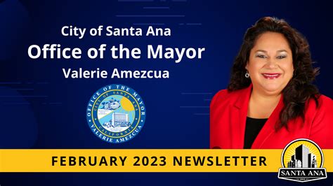 Mayor's Newsletter Header February 2023 - City of Santa Ana