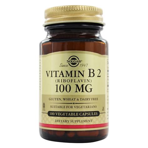 Vitamin B2 (Riboflavin) 100 mg. - 100 veggie caps | Vitma