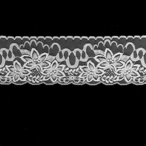 Nylon Lace Trimming 44376 White Shine Trimmings Fabrics