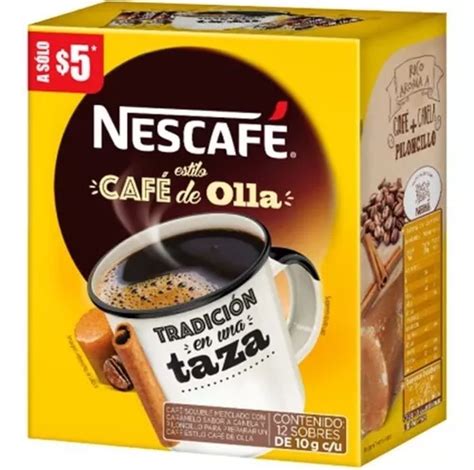 Cafe Soluble Nescafe Estilo Cafe De Olla 12 Sobres De 10 Gr Mercadolibre