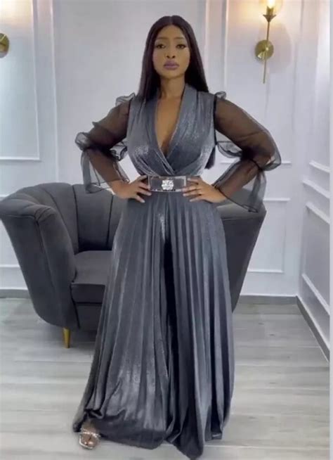 V Neck Long Sleeve Velvet Pleated Wide Leg Jumpsuit Midrand Marabastad