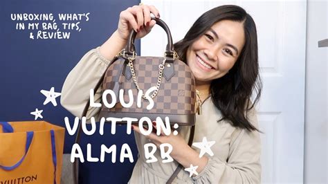 Louis Vuitton Alma Bb Unboxing Whats In My Bag Tips And Review Youtube