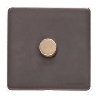 Heritage Brass Verona Matt Bronze Gang W Dimmer With Antique Brass