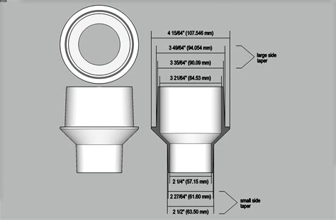 Dust Collection 4-inch Port to 2.5-inch Hose Tapered Adapter Dust ...