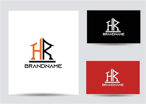 Premium Vector Modern Unique Corporate Hr Letter Logo Design Templete