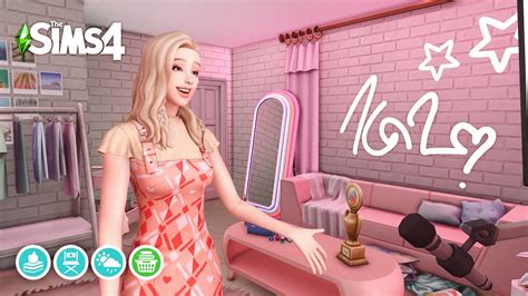 심튜버의 알록달록한 집 Streamer House 심즈4 Sims 4 Speed Build No Cc Youtube