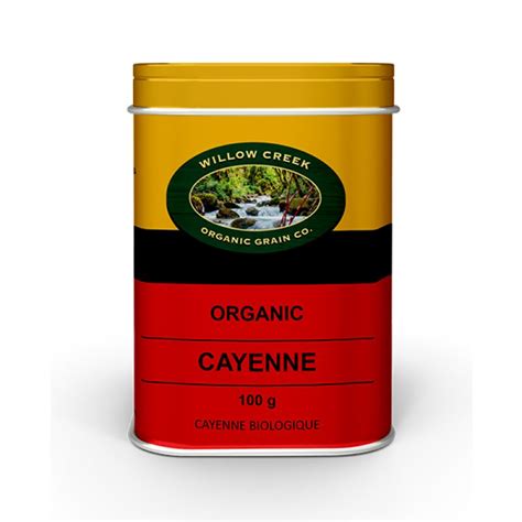 Organic Cayenne Pepper 100 G Willow Creek Organics