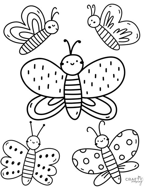 Free Butterfly Coloring Pages to Print - Crafty Morning