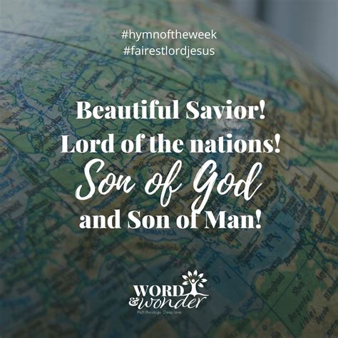 Fairest Lord Jesus Hymn Of The Week Word Wonder