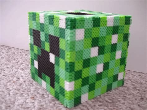 Minecraft Perler Creeper Tissue Box Cover By Iheartkitties On