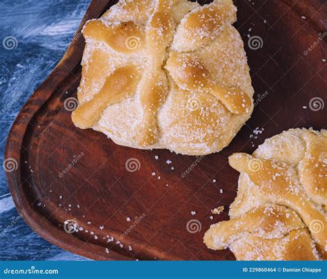 Traditional Mexican Sweet Bread Typical For Dead S Day Stock Photo