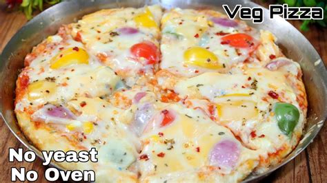 Domino s পজজ বননর A Z সহ পদধত Veg Pizza Without Yeast or Oven