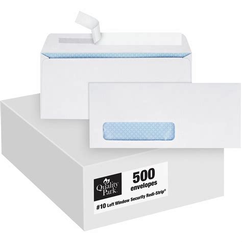 Quality Park No 10 Window Security Tinted Envelopes With A Self Seal