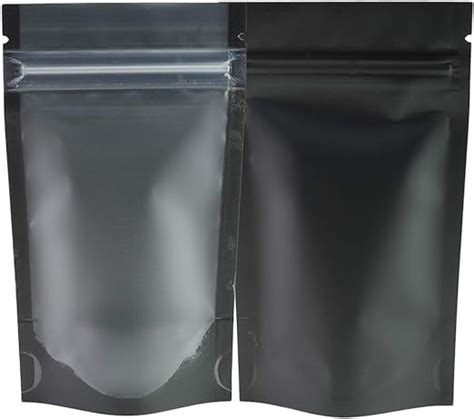 50pcs Clear Front Stand Up Poly Plastic Ziplock Bags Resealable