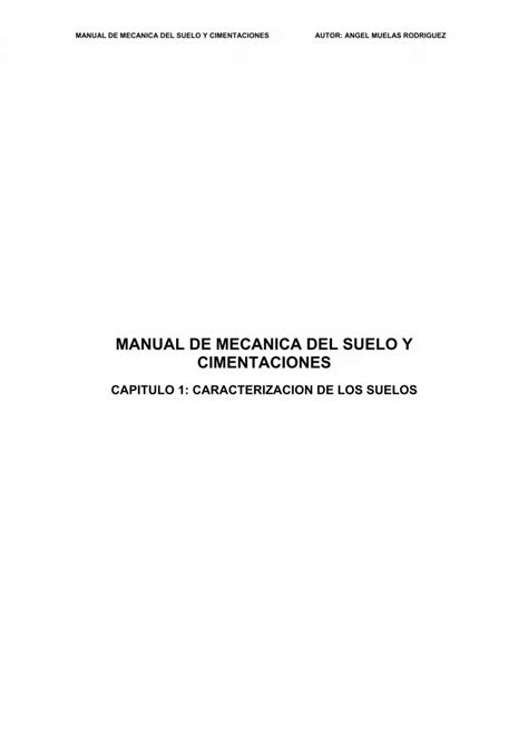 PDF MANUAL DE MECANICA DEL SUELO Y CIMENTACIONES AUTOR ANGEL MUELAS