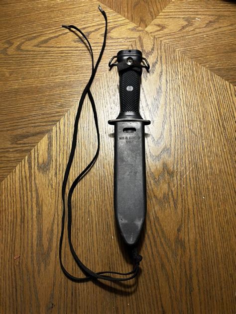 Navy Seals Knife Mk3 Mod 0 Wsheath 2v376 Unused Blade Vietnam 80s Udt