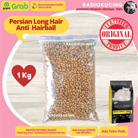 Jual Equilibrio Persian Long Hair Kg Repack Anti Hairball Makanan