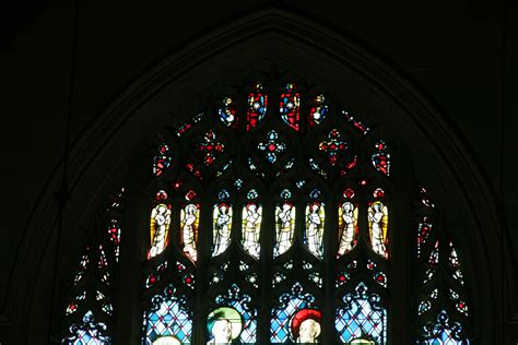 A Close Up Of The Top Of The Twelve Apostles As Dominicans Stained Glass Window Stained