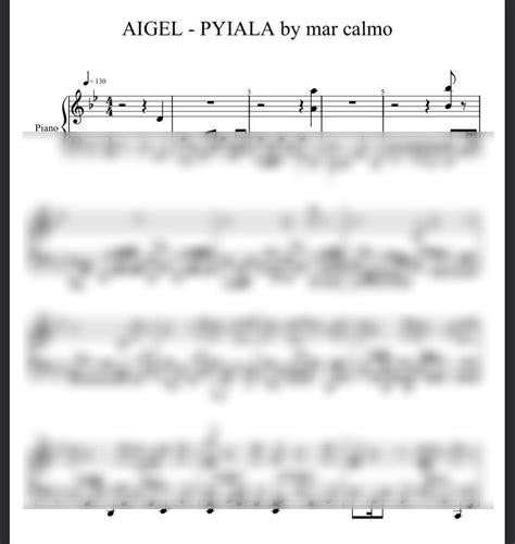 АИГЕЛ ПЫЯЛА ноты Aigel Pyiala Piano Music Sheets Etsy