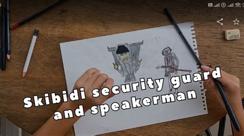 How To Draw Skibidi Security Guard And Spmkerman Youtube