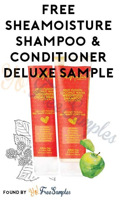 Two Bottles Of Shampoo And Conditioner With The Words Free Shampoo And Conditioner